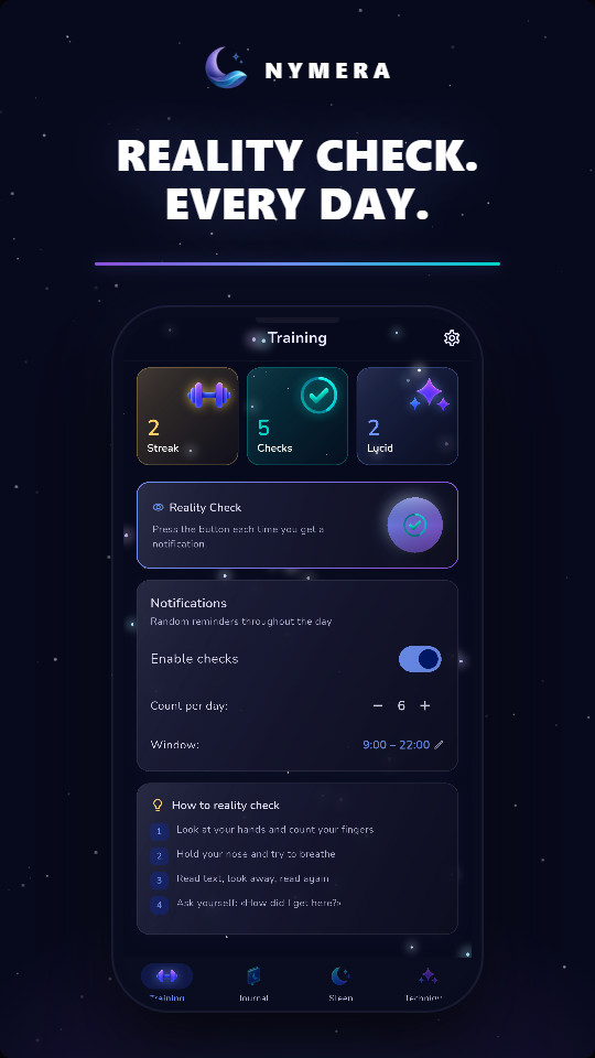 Training screen