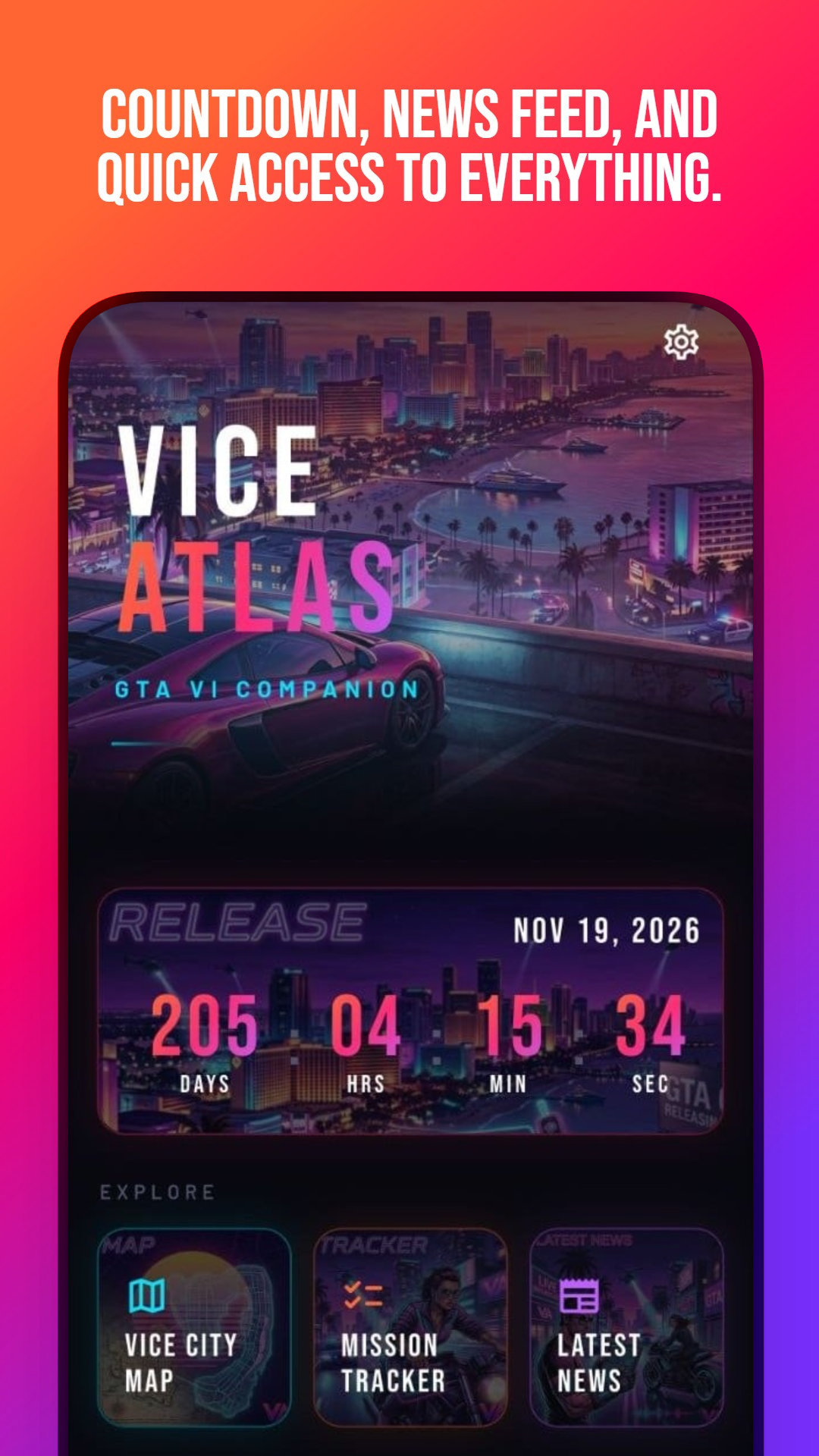 Home screen